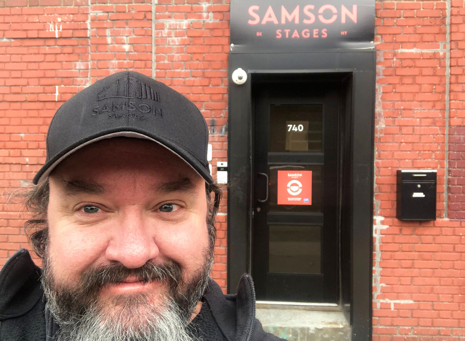 Mat in front of Samson Stages